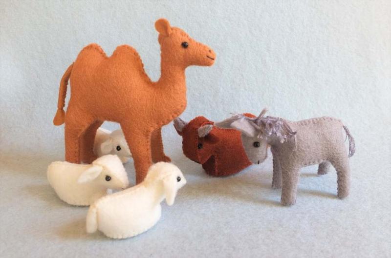 -Weihnachtskrippe 4 / Tiere, Bastelpackung